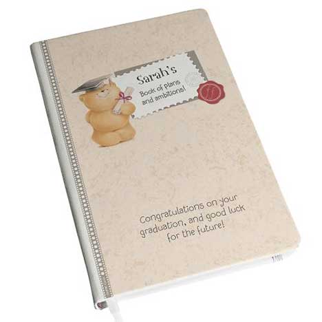 Personalised Forever Friends Graduation Hard Back Notebook